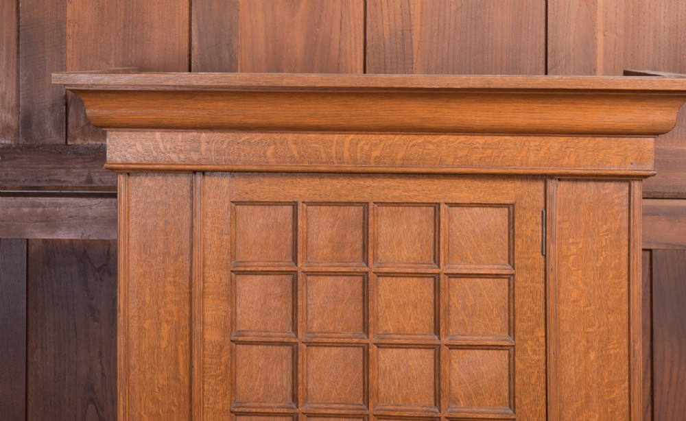 Arts and crafts oak hall robe View II