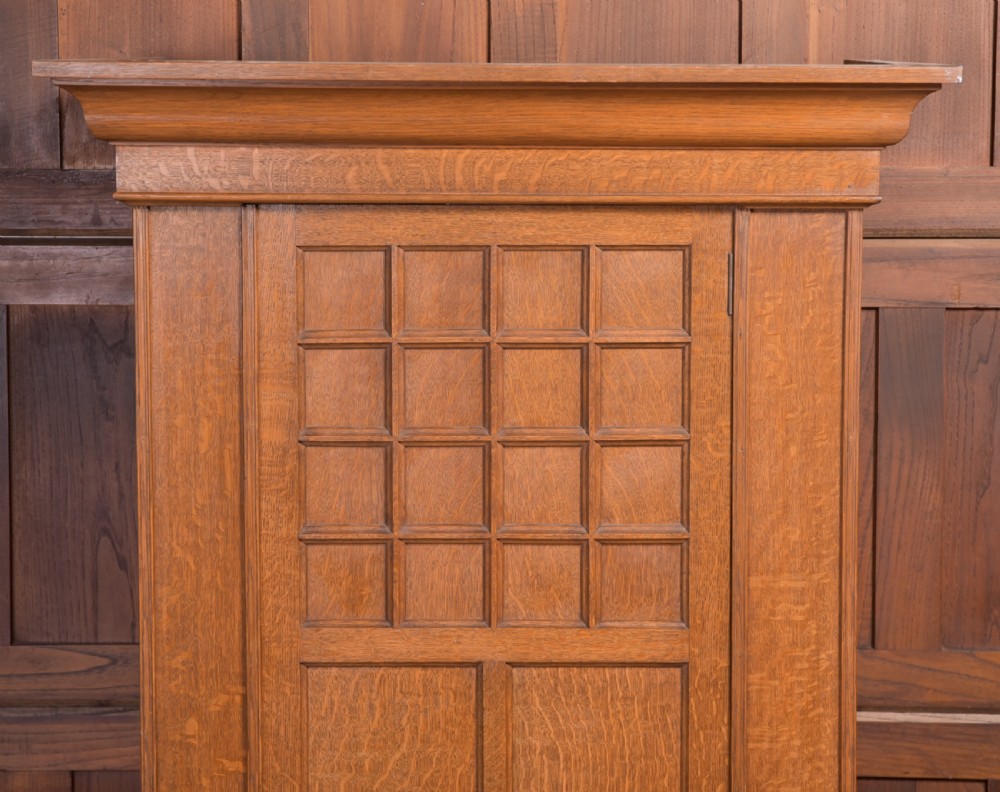 Arts and crafts oak hall robe View III