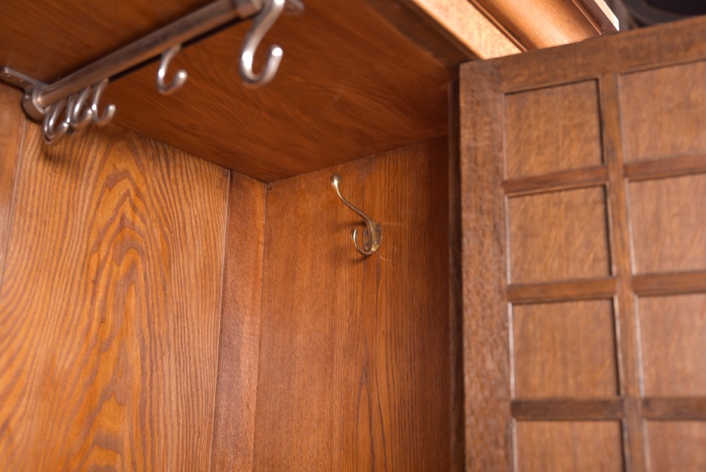 Arts and crafts oak hall robe View X