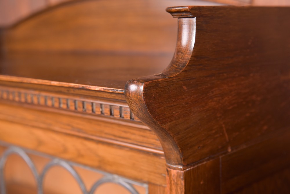 Edwardian oak Lebus 3 Sectional bookcase View III