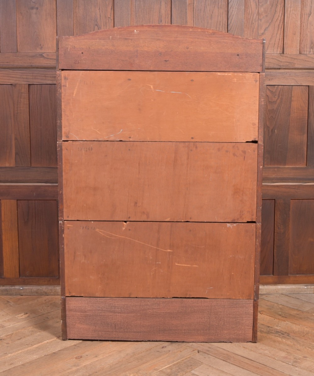 Edwardian oak Lebus 3 Sectional bookcase View VII