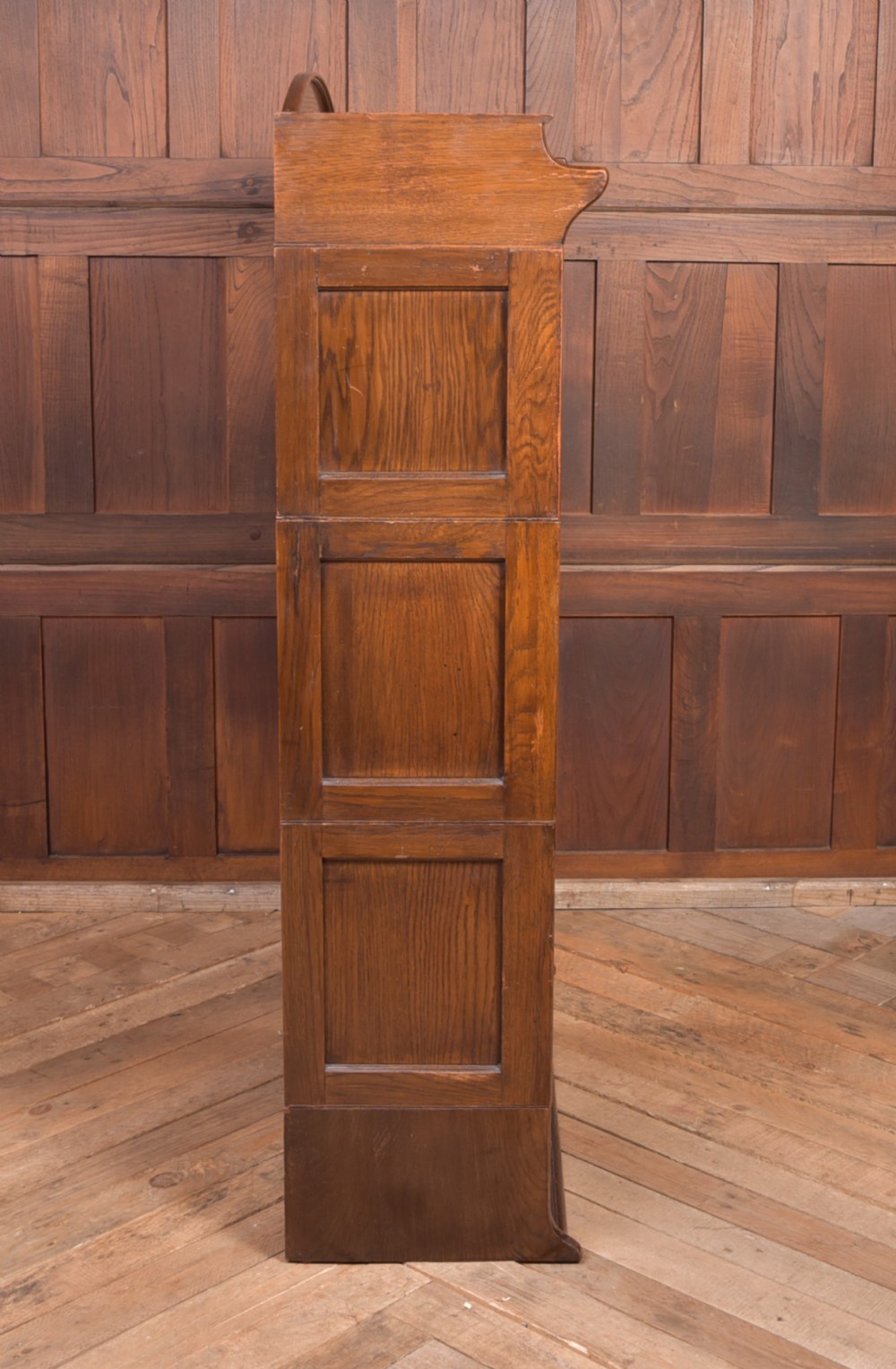 Edwardian oak Lebus 3 Sectional bookcase View VIII
