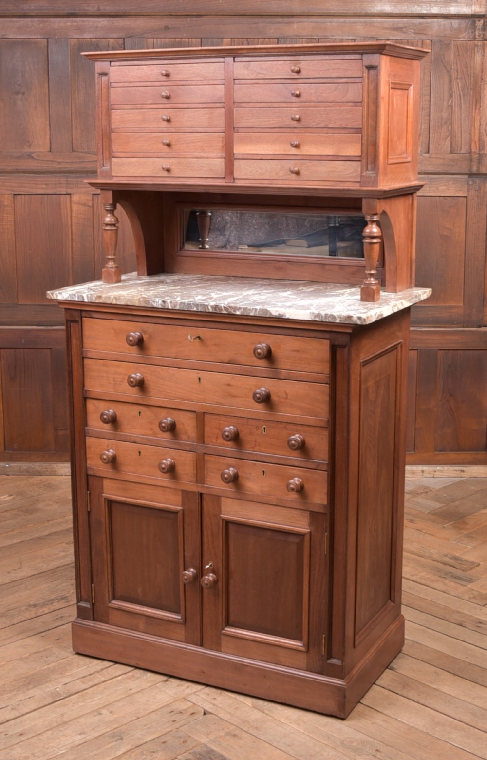 Edwardian Red Walnut Dental Cabinet
