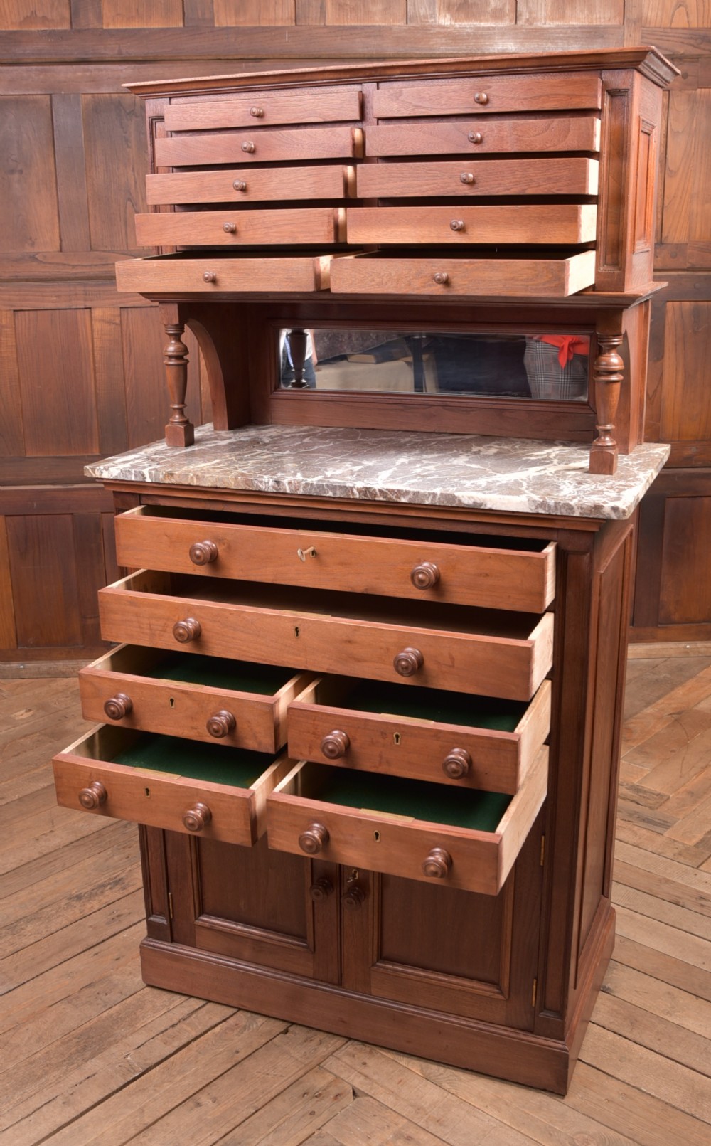 Edwardian Red Walnut Dental Cabinet View VIII