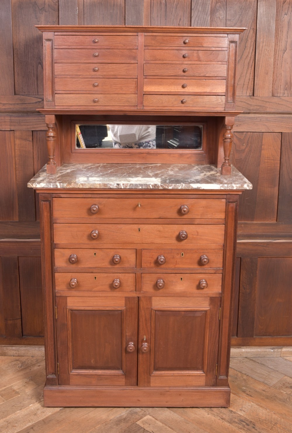 Edwardian Red Walnut Dental Cabinet View XVII