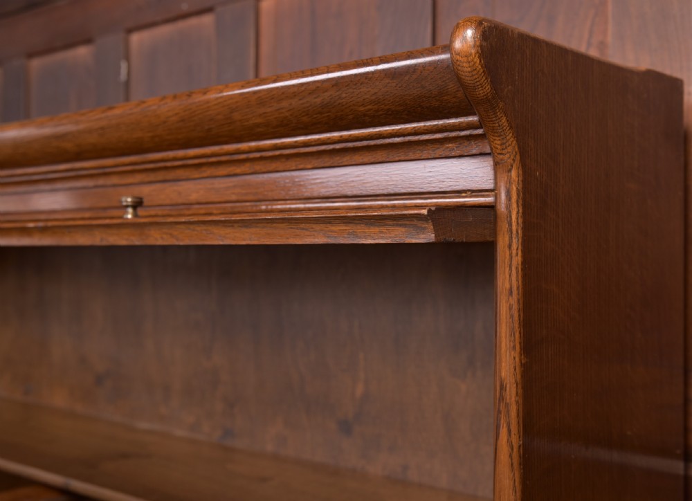 Edwardian oak 4 sectional bookcase  View IV