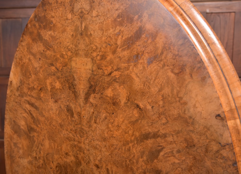 Victorian Burr Walnut Snap Top Table View II
