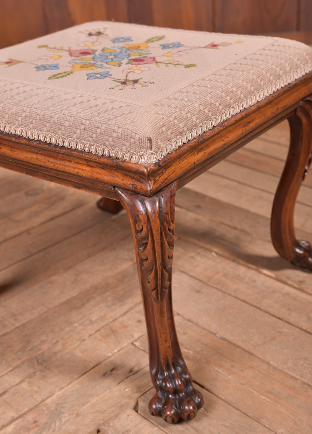 Victorian Walnut Foot Stool View III