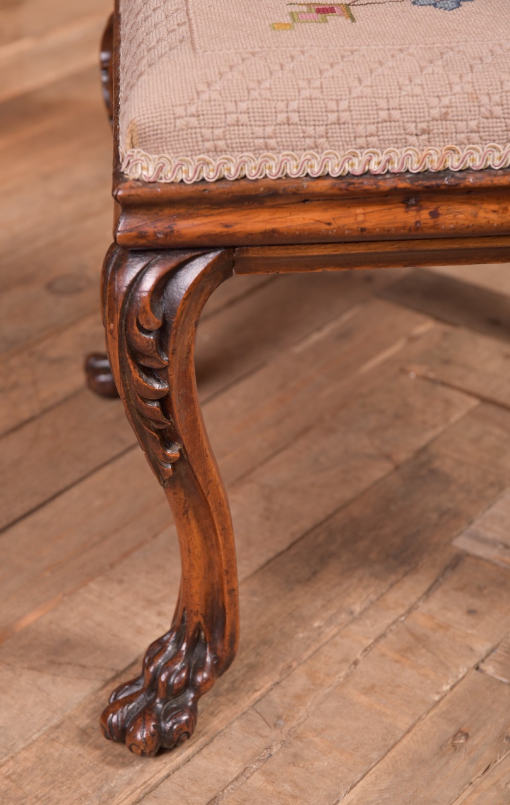 Victorian Walnut Foot Stool View V
