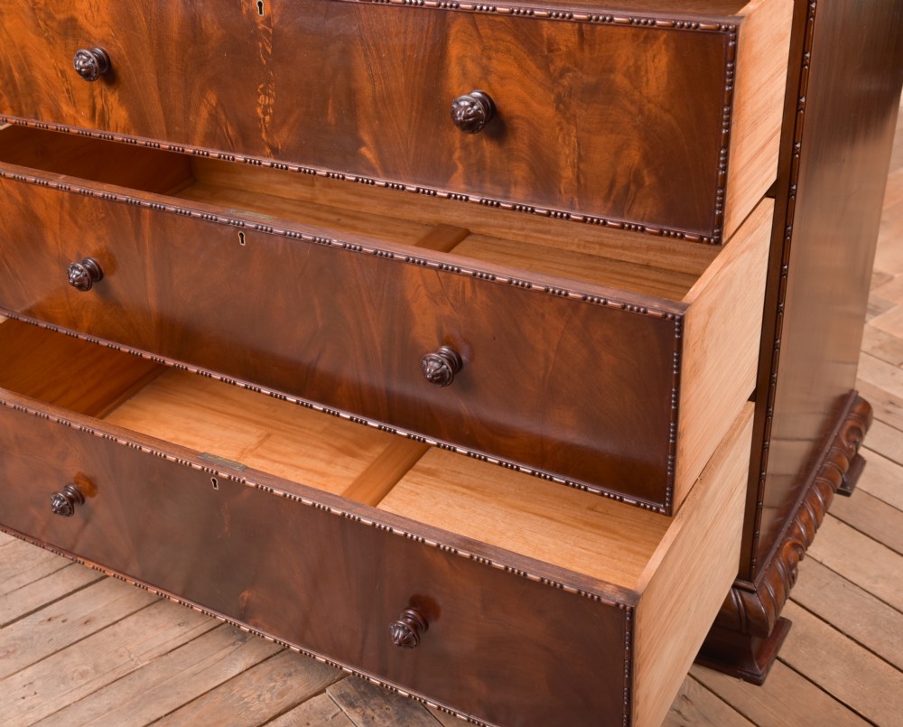 Edwardian Flame Mahogany Chest of Drawers







 View XII
