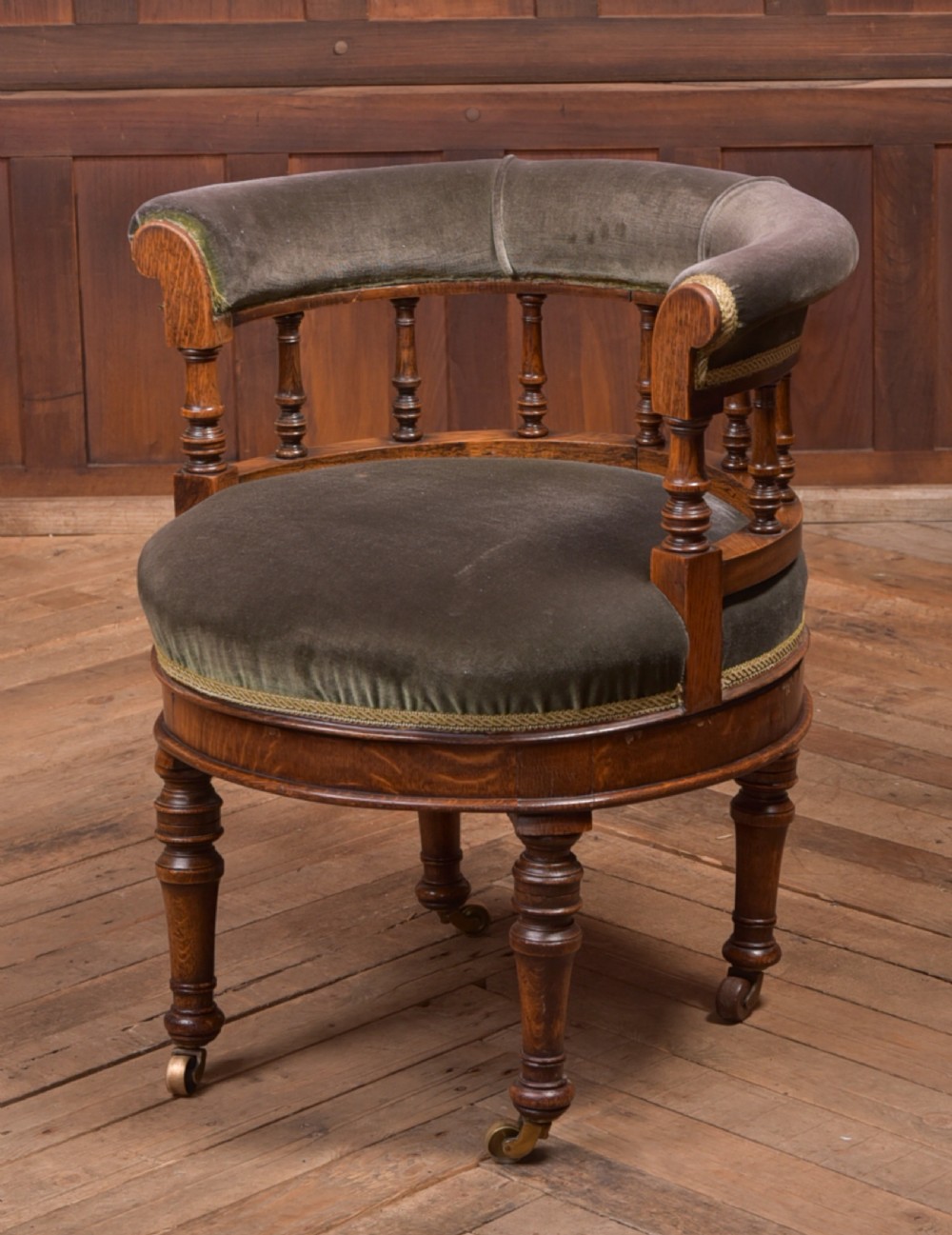 Oak Revolving Desk Chair