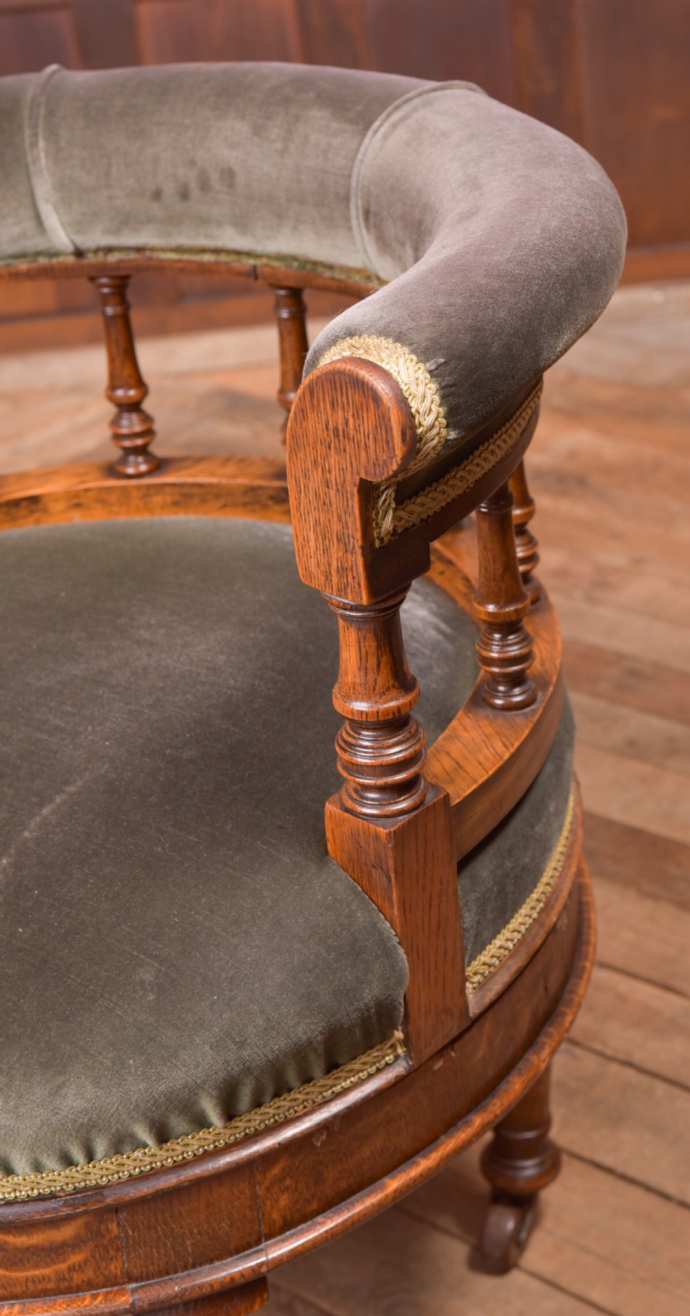 Oak Revolving Desk Chair View II