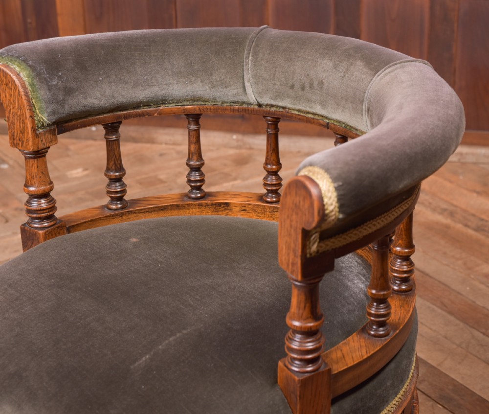 Oak Revolving Desk Chair View III
