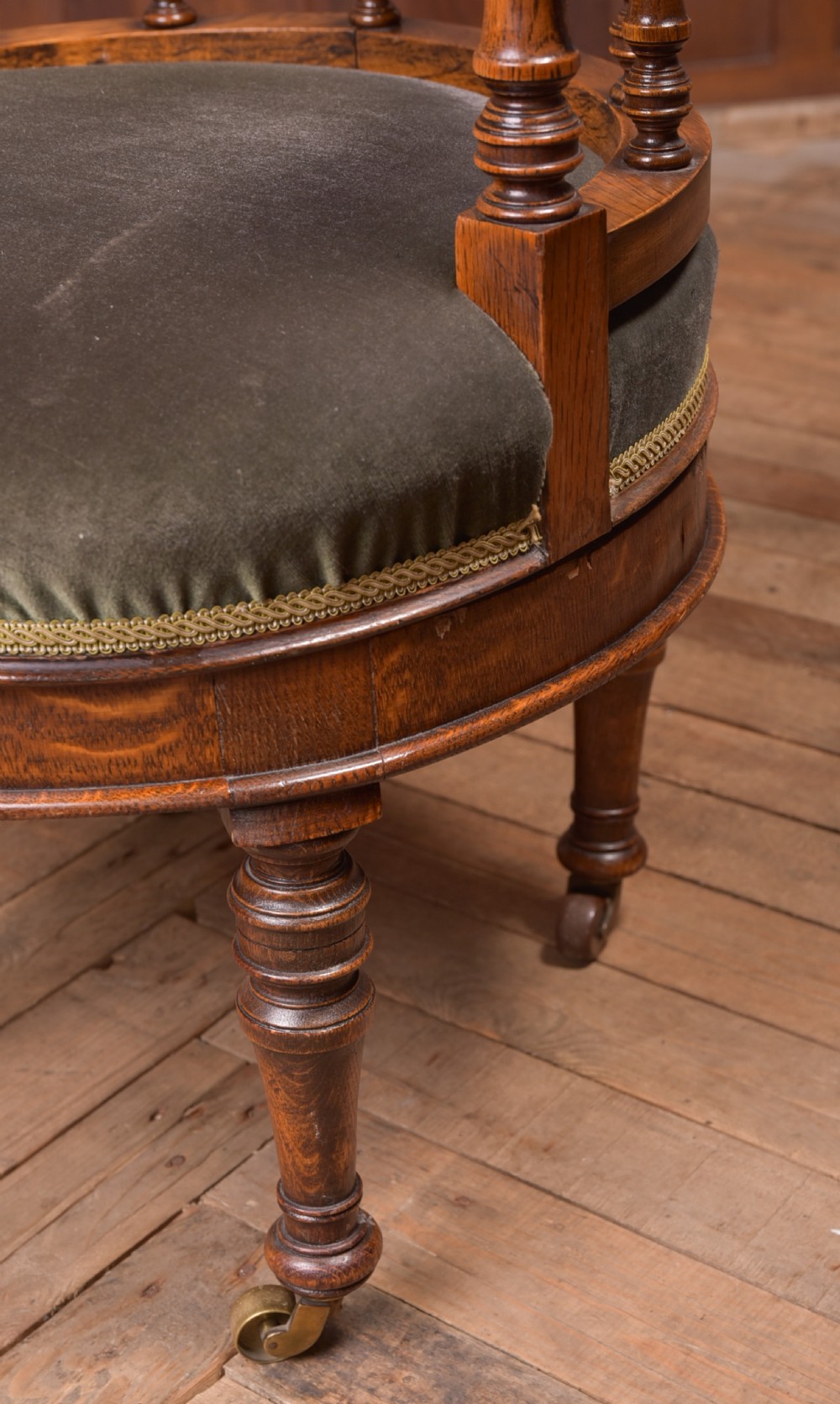 Oak Revolving Desk Chair View IV