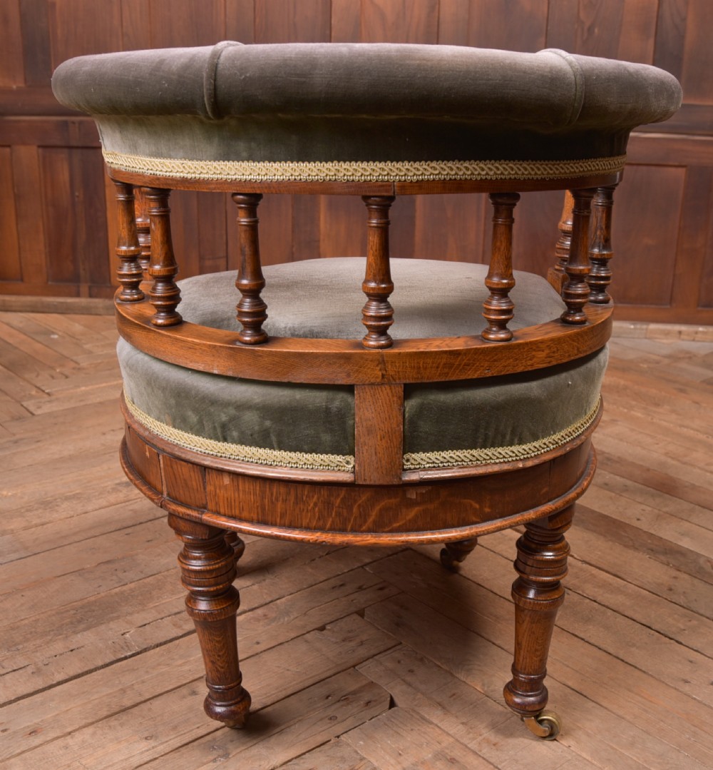 Oak Revolving Desk Chair View V