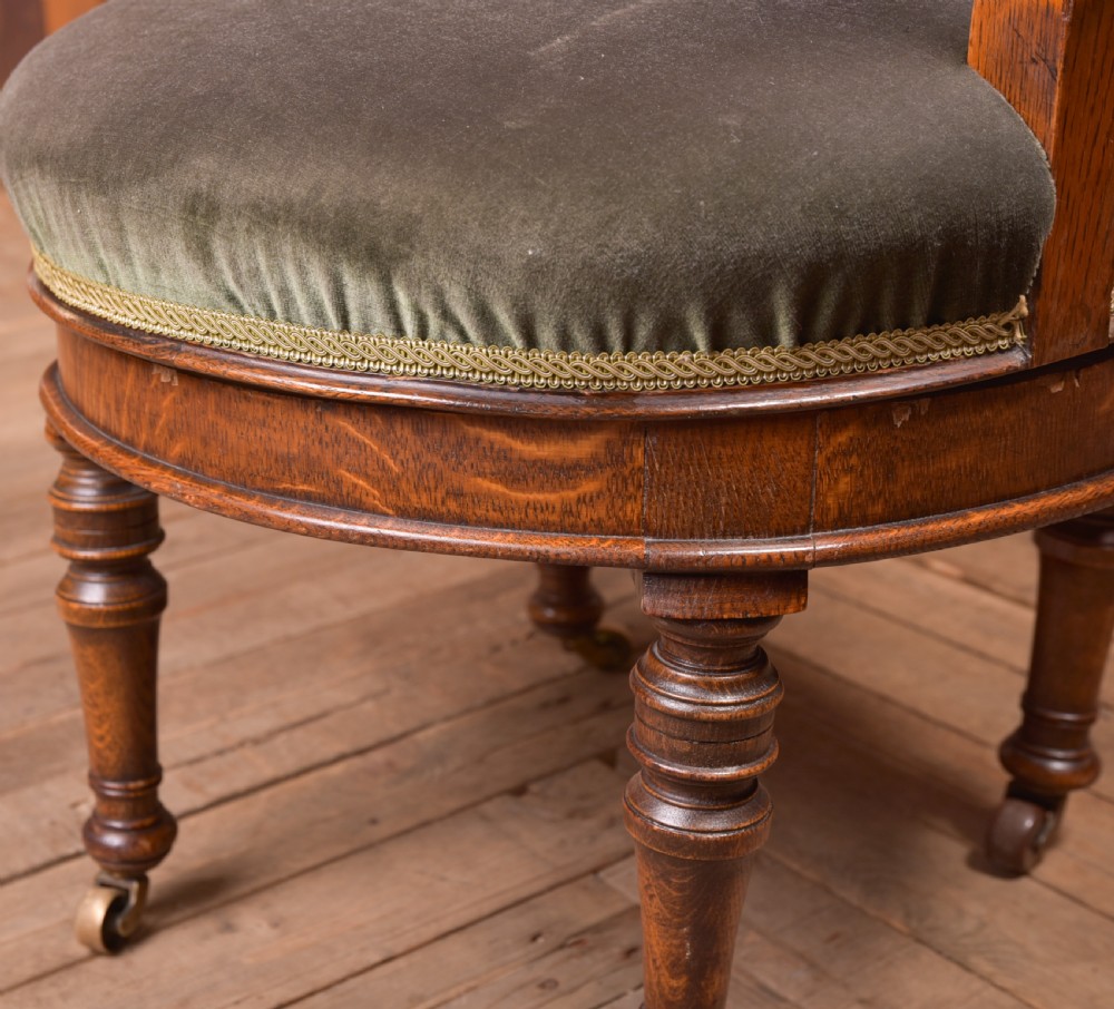 Oak Revolving Desk Chair View VI