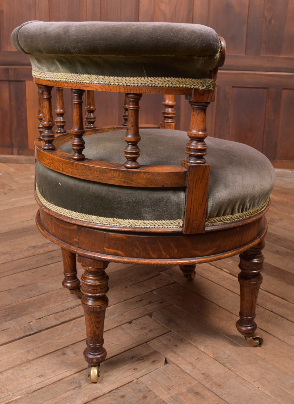 Oak Revolving Desk Chair View X