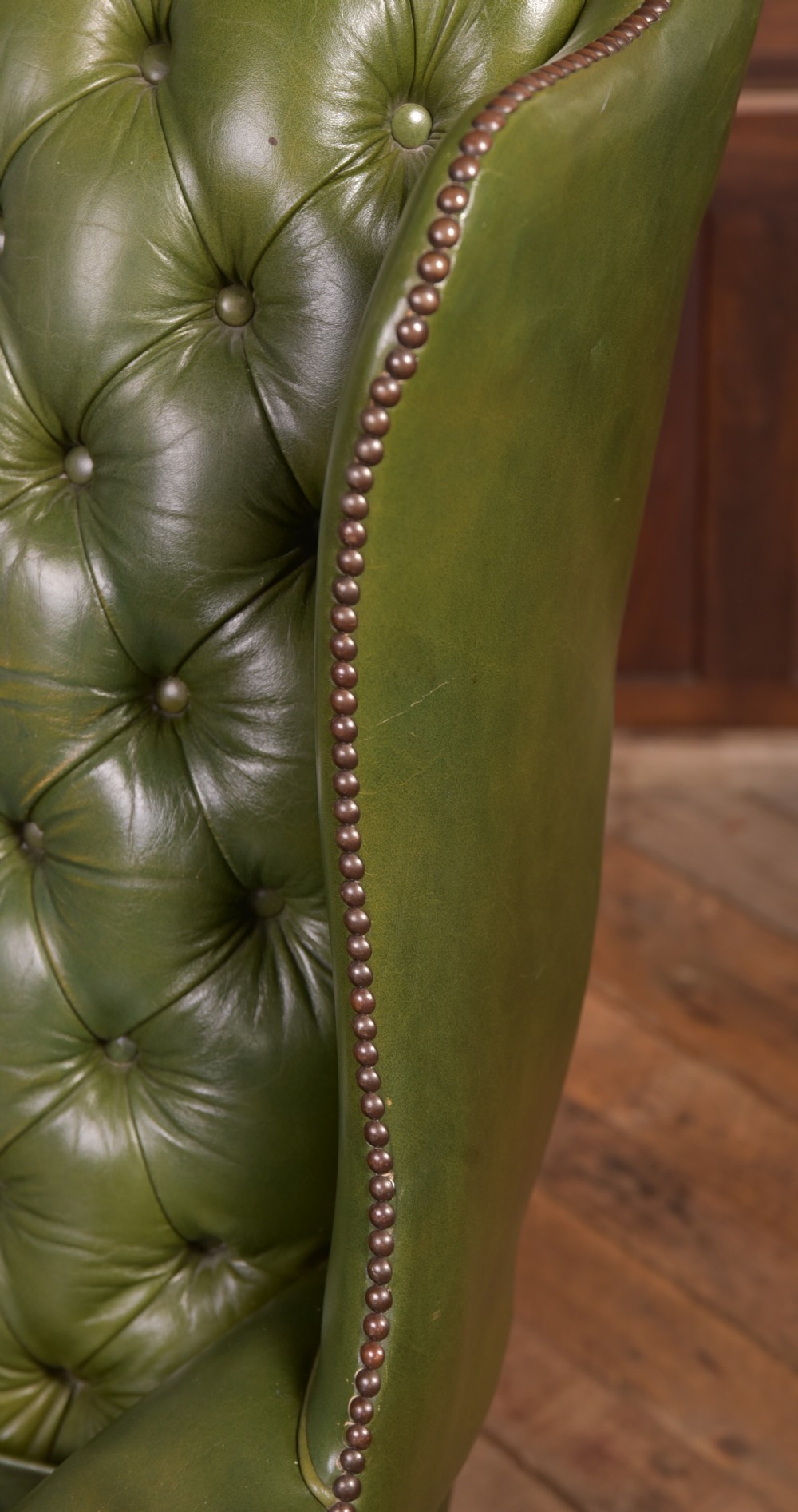 Chesterfield Wing Back Leather Chair View IV