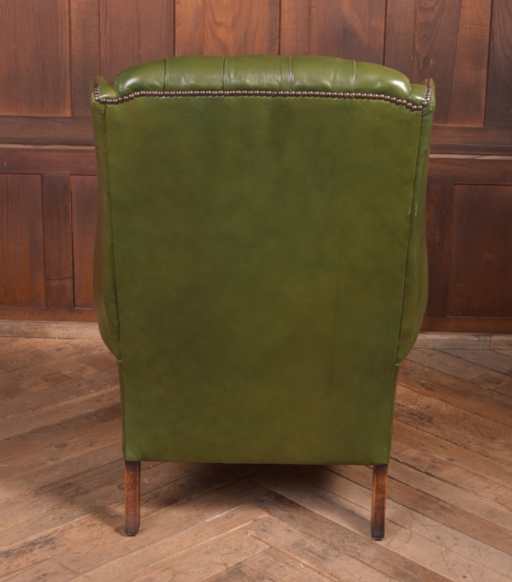 Chesterfield Wing Back Leather Chair View VI