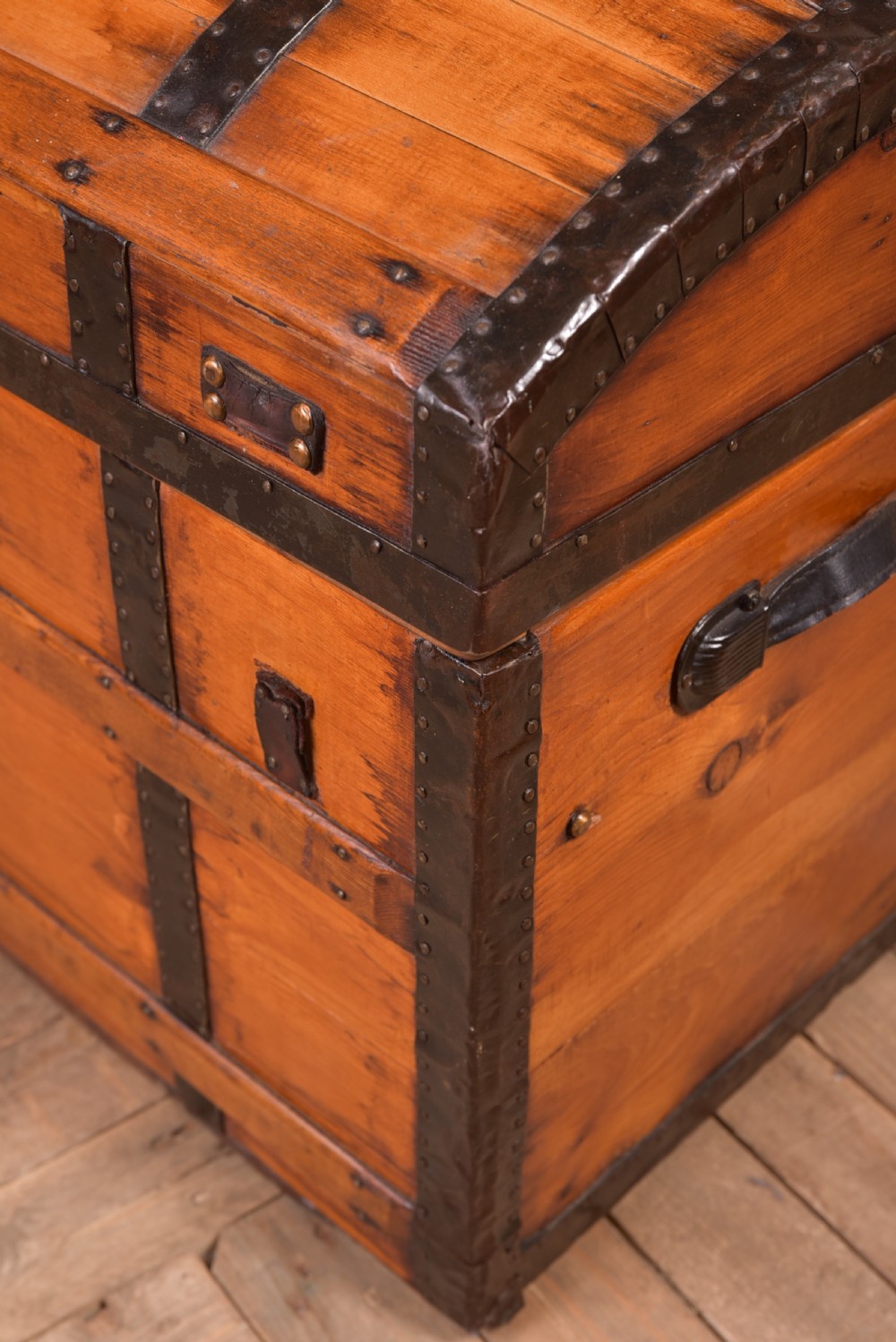 Victorian Pine Dome Top Trunk View III