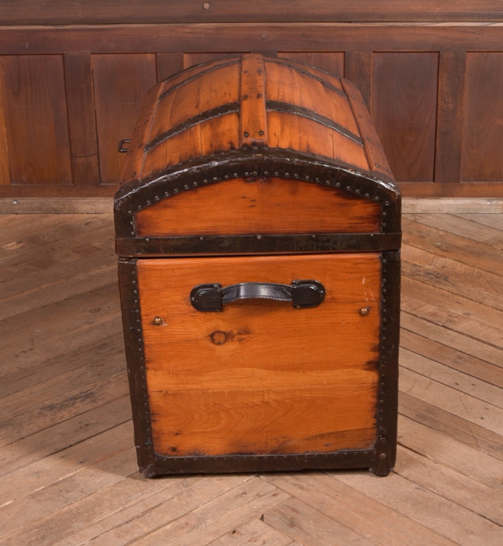 Victorian Pine Dome Top Trunk View VI
