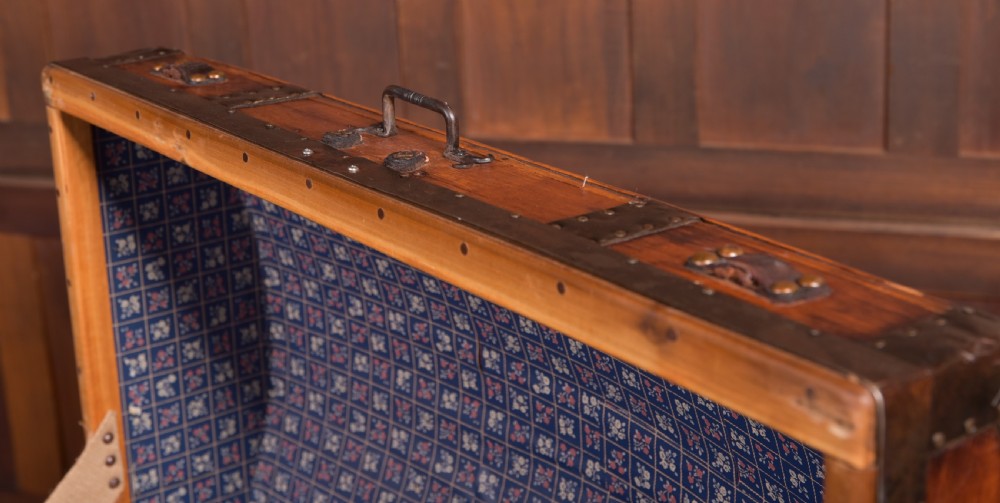 Victorian Pine Dome Top Trunk View XII
