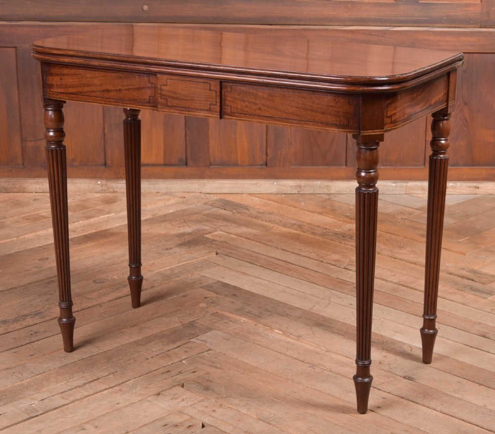 Regency Mahogany Fold Over Tea Table