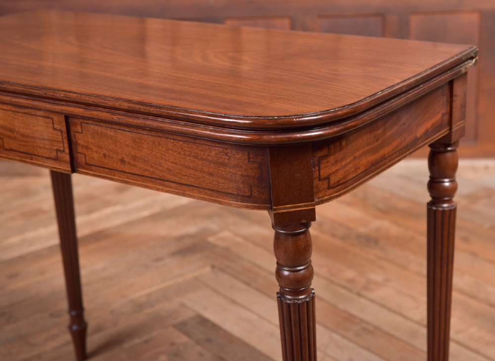 Regency Mahogany Fold Over Tea Table View III