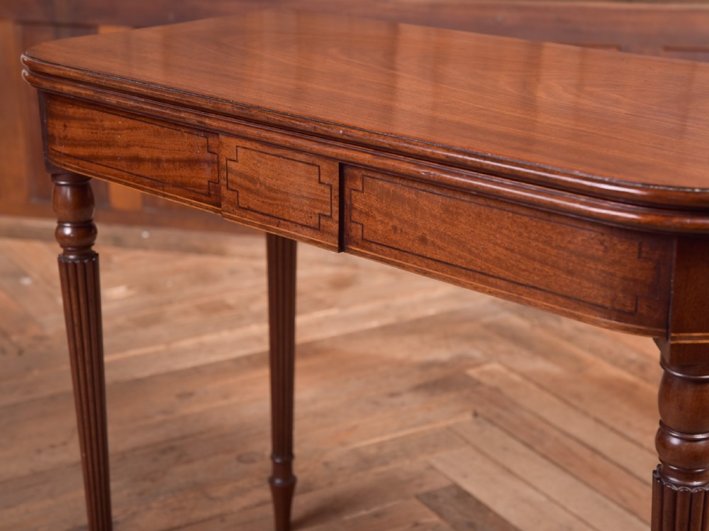 Regency Mahogany Fold Over Tea Table View IV