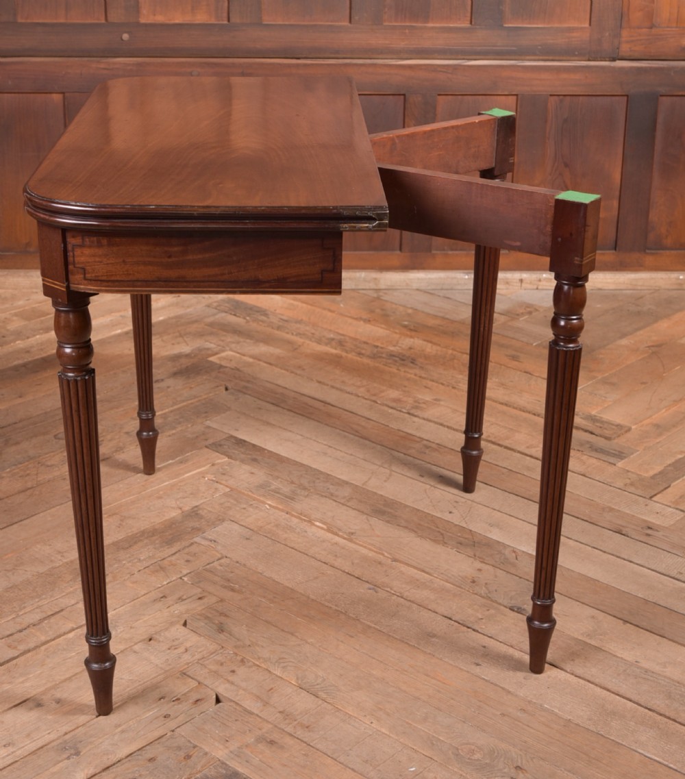 Regency Mahogany Fold Over Tea Table View V