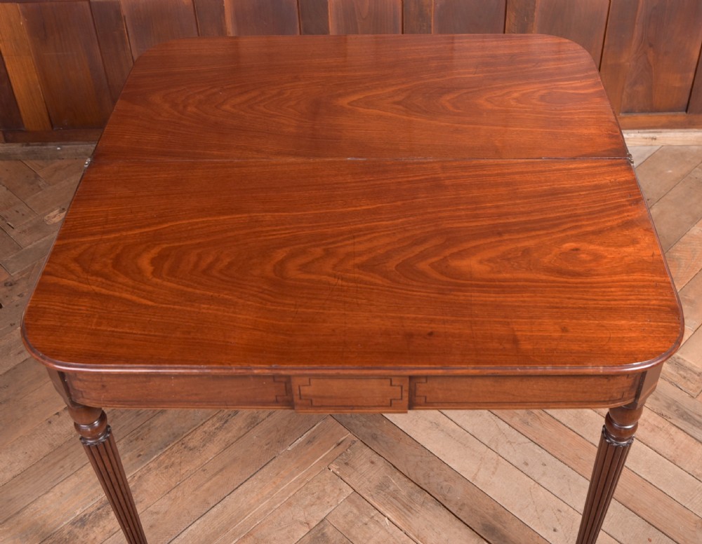 Regency Mahogany Fold Over Tea Table View VII