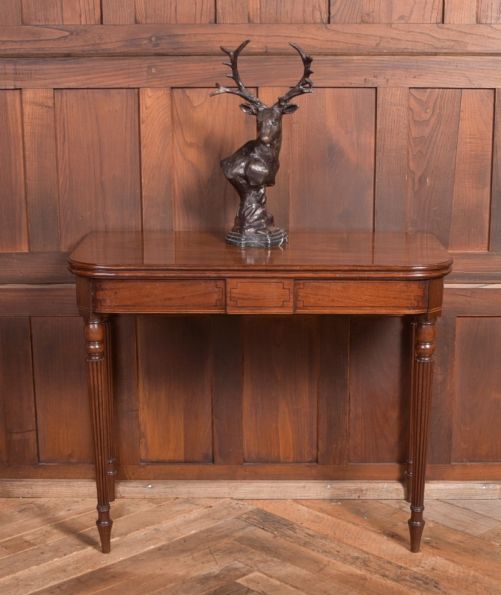 Regency Mahogany Fold Over Tea Table View VIII
