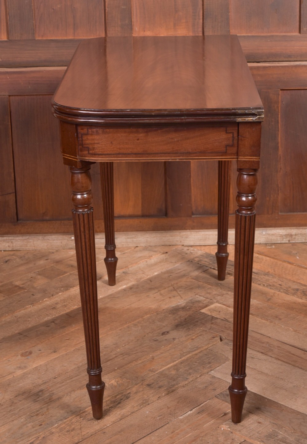 Regency Mahogany Fold Over Tea Table View XI