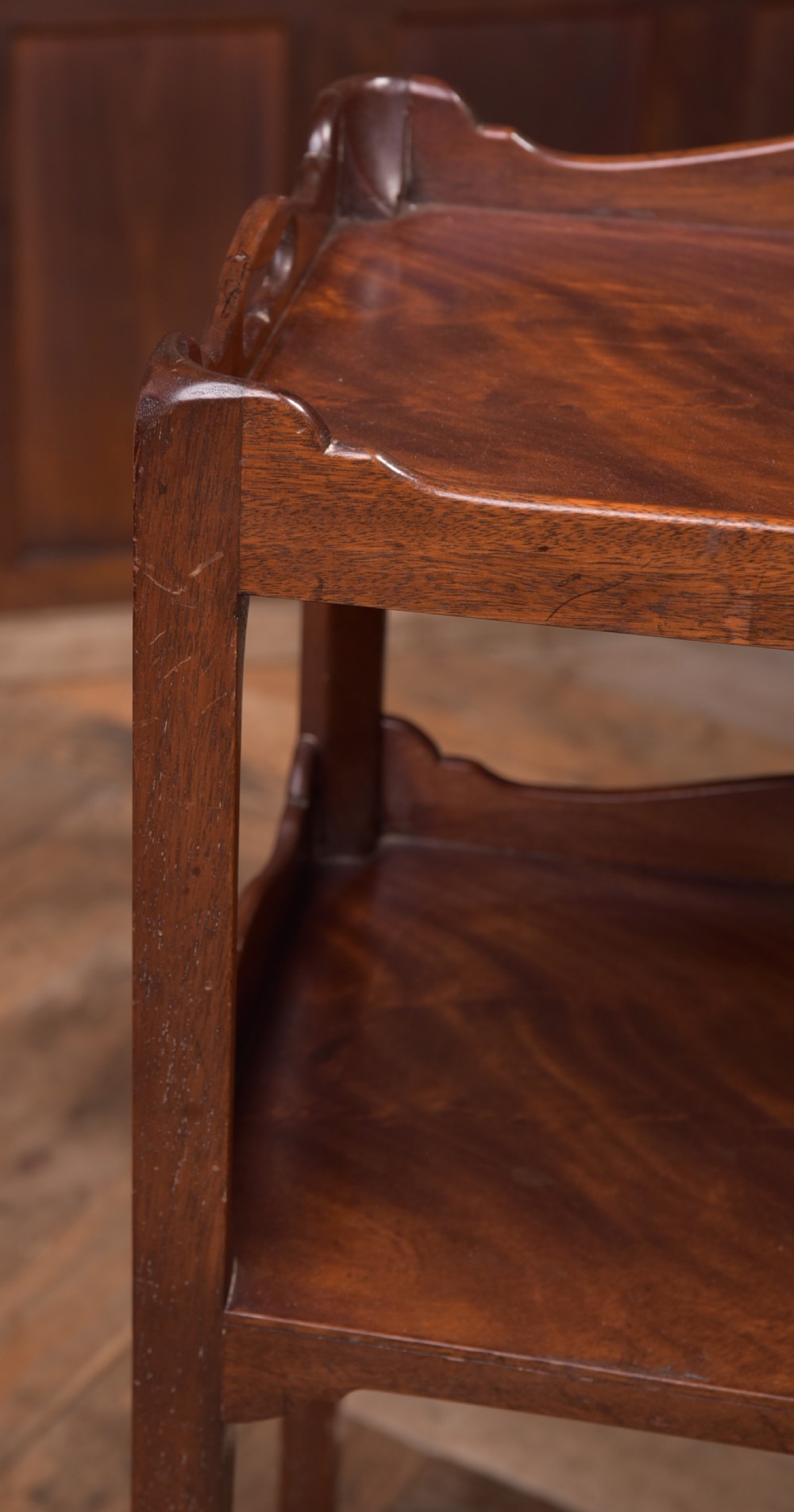 Georgian Mahogany Bedside Table View VII