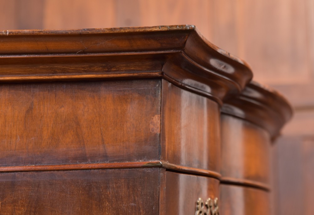 Burr Walnut Serpentine Chest on Chest View XII