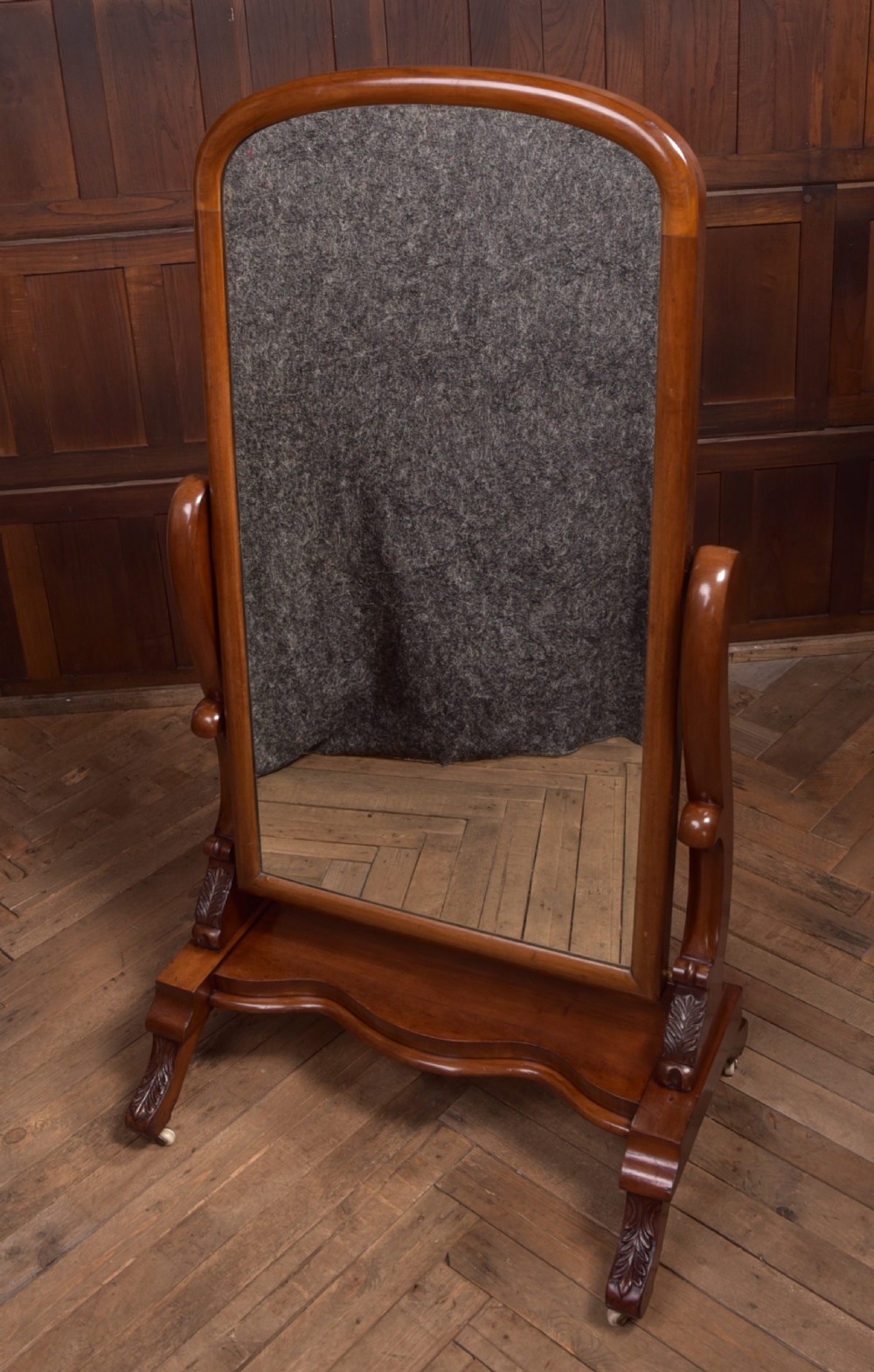 Victorian Mahogany Cheval Mirror View II