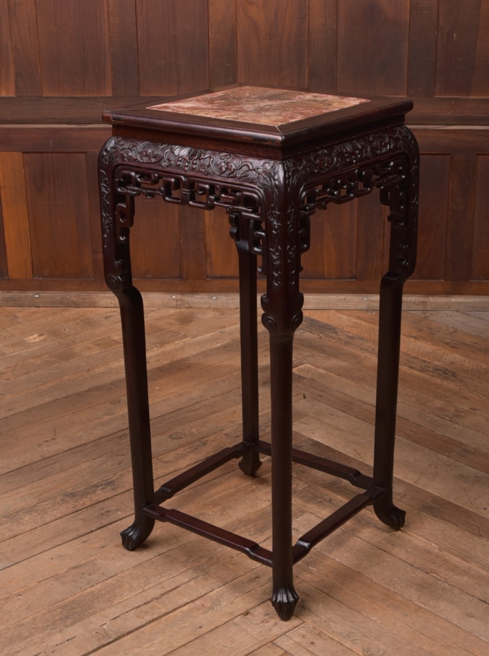 Chinese Marble top Plant Stand