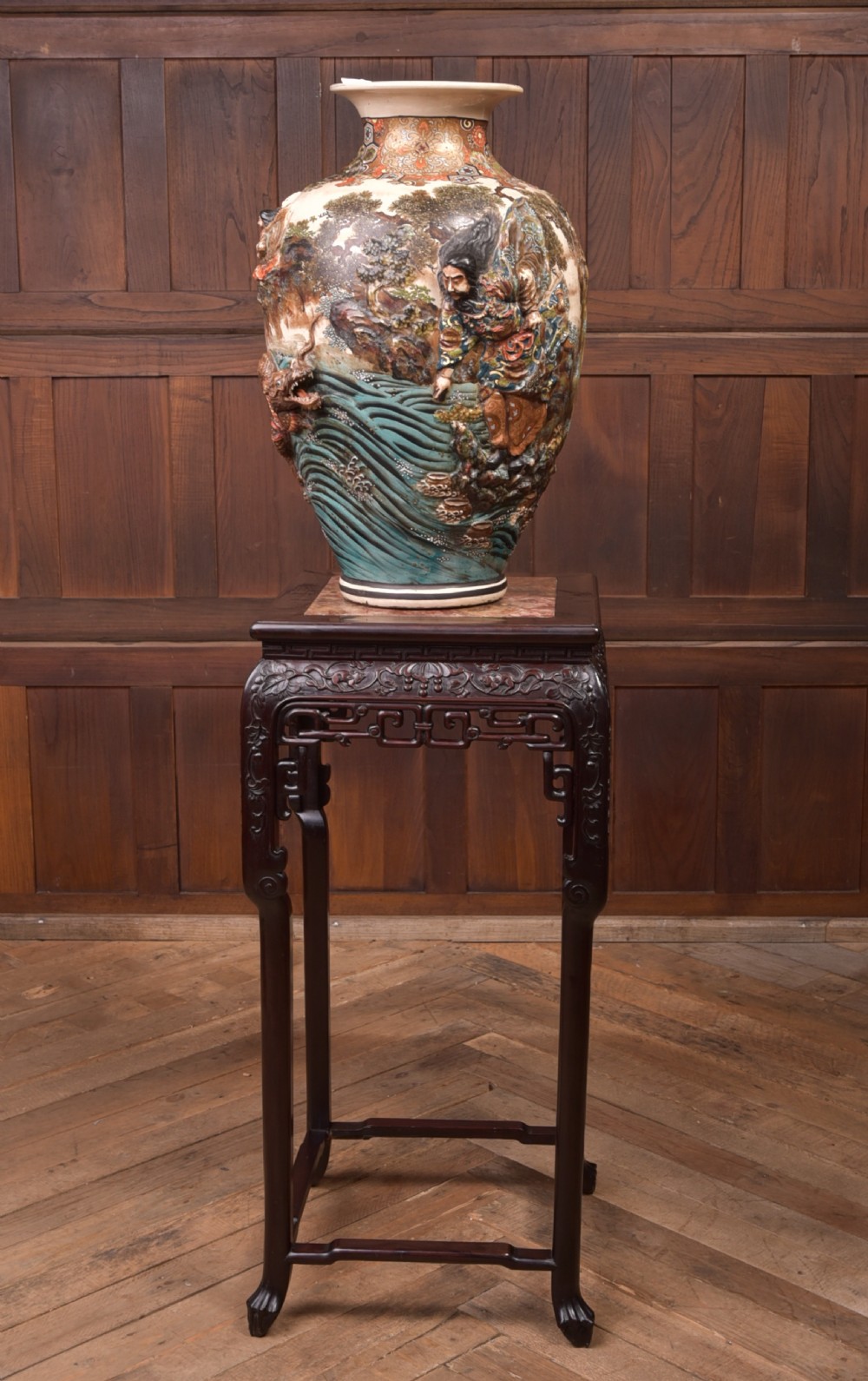 Chinese Marble top Plant Stand View VI