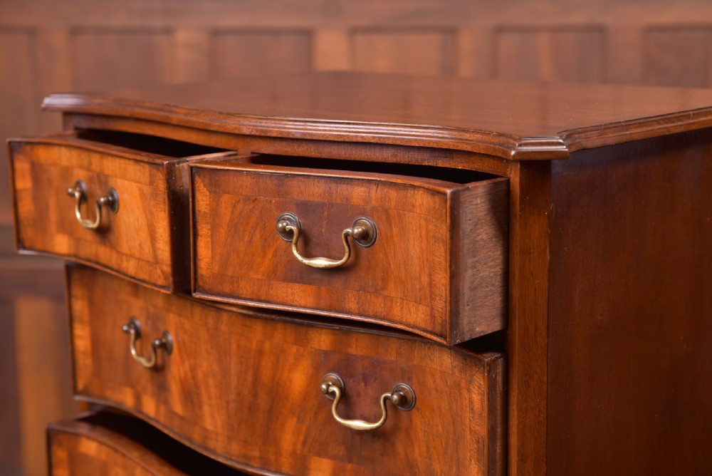 Edwardian Serpentine Chest of Drawers View III