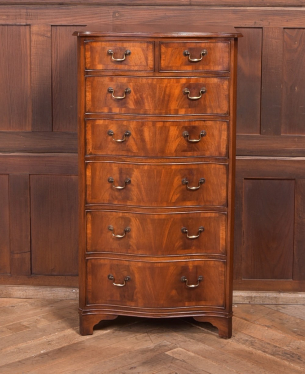 Edwardian Serpentine Chest of Drawers View IV