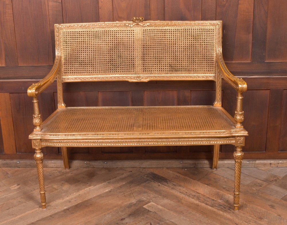 Carved Gilt Bergere Sofa