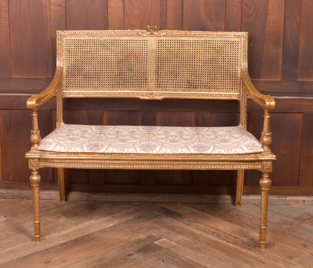 Carved Gilt Bergere Sofa View II