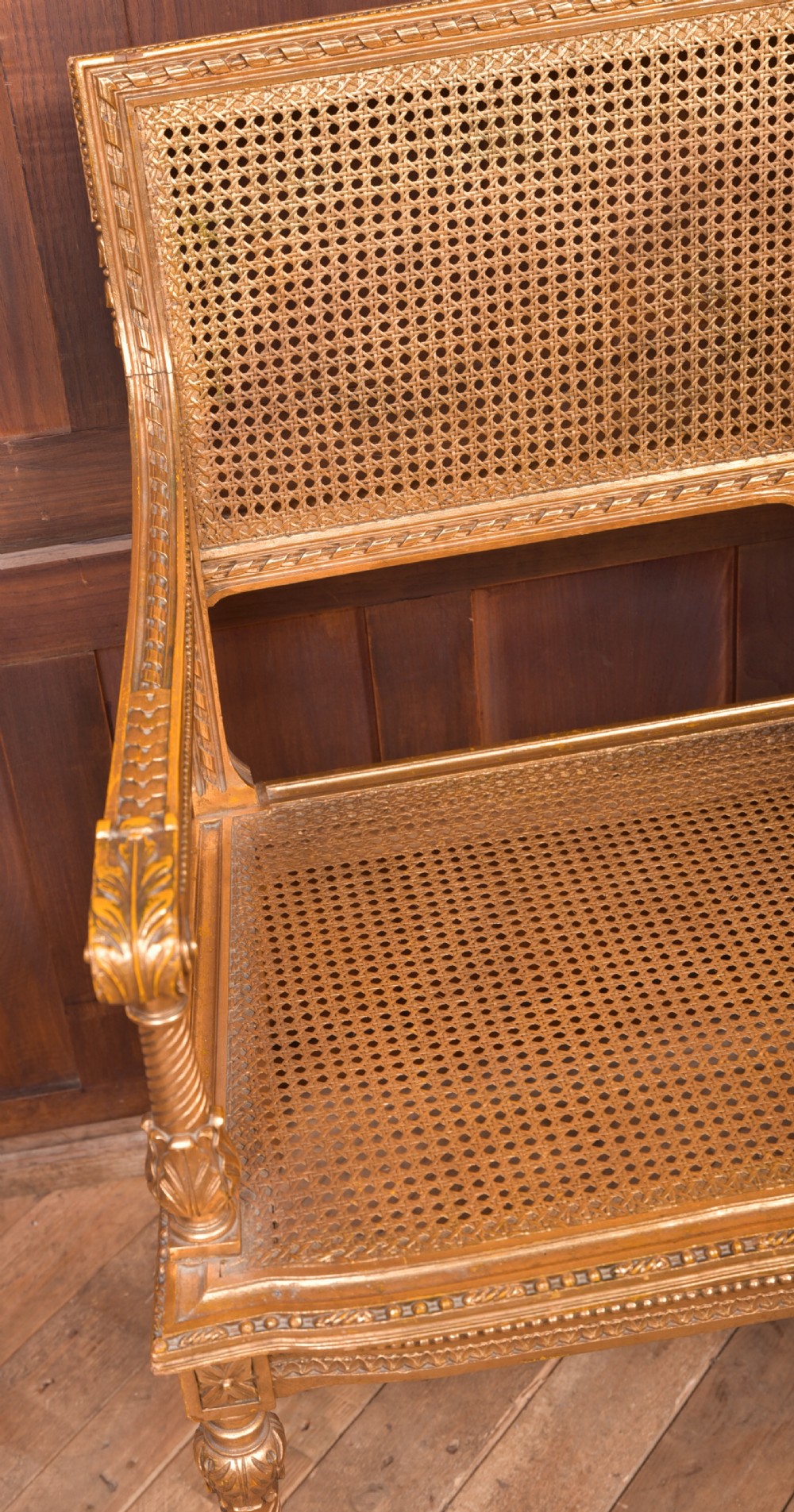 Carved Gilt Bergere Sofa View III