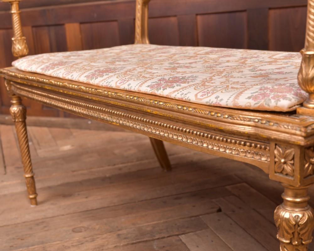 Carved Gilt Bergere Sofa View VII