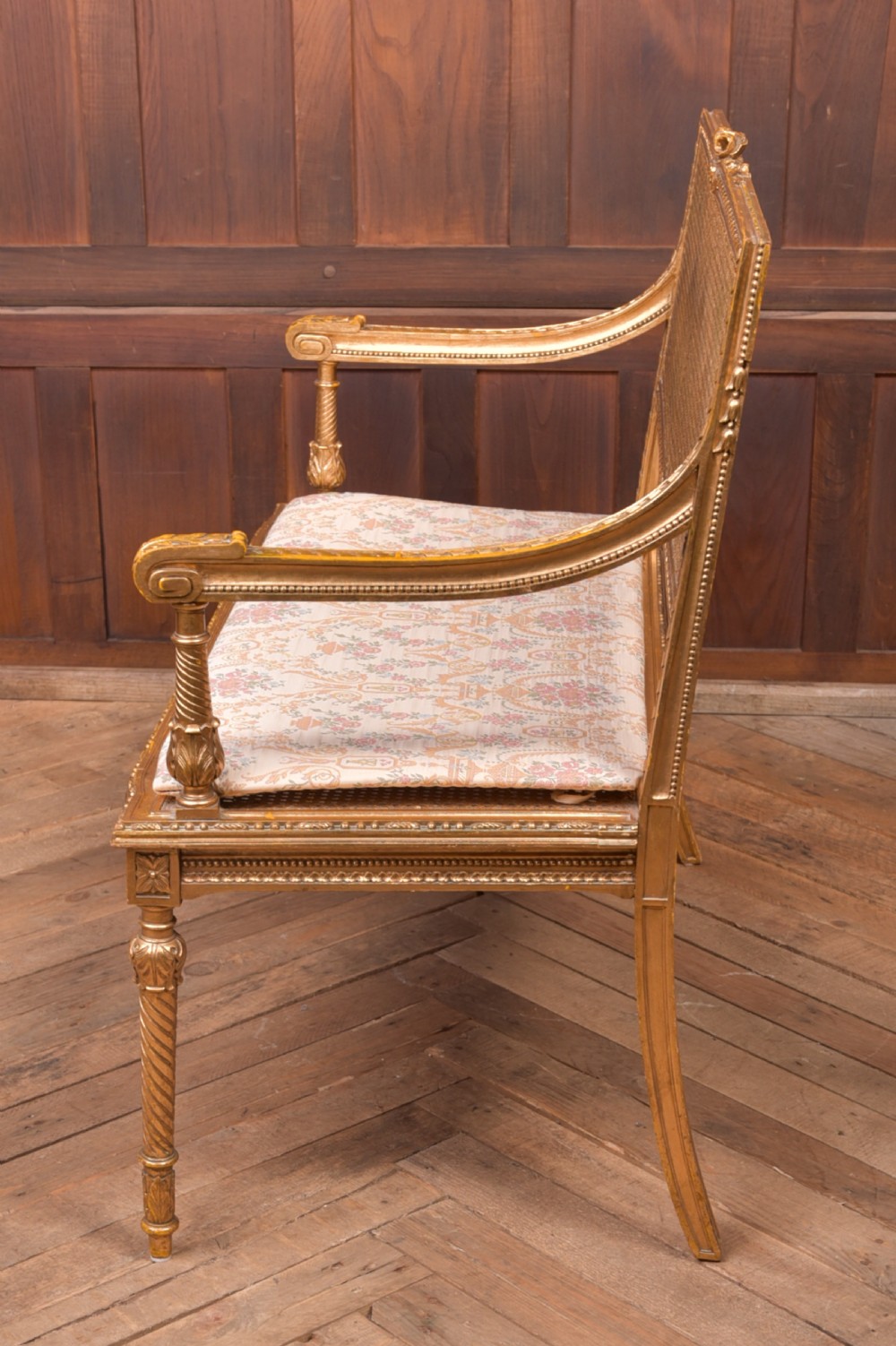 Carved Gilt Bergere Sofa View IX