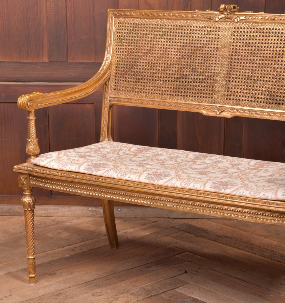 Carved Gilt Bergere Sofa View X