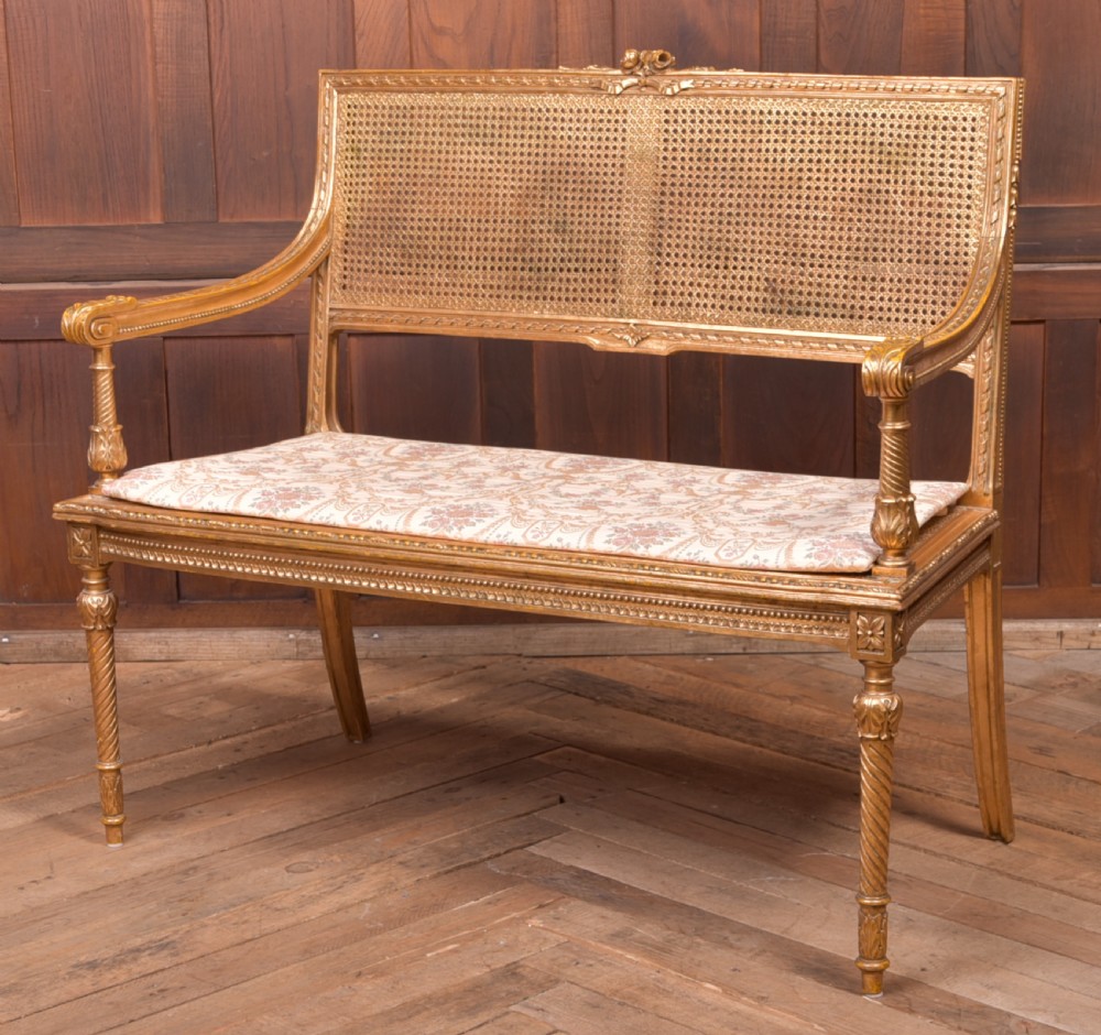 Carved Gilt Bergere Sofa View XII