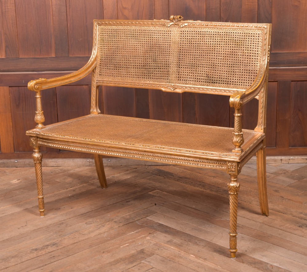 Carved Gilt Bergere Sofa View XVIII