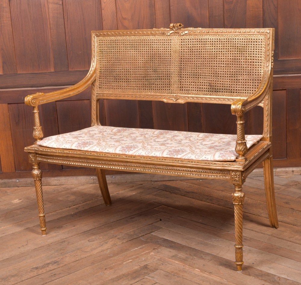 Carved Gilt Bergere Sofa View XIX