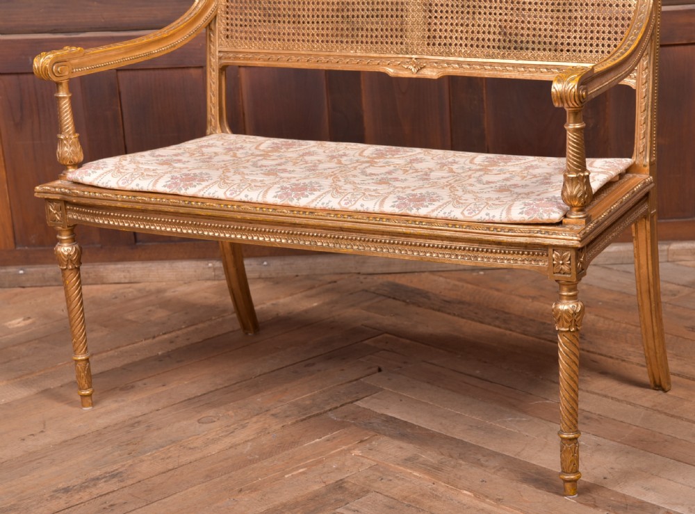 Carved Gilt Bergere Sofa View XX